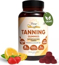 Tanning Gumies, Napi Gummie Beta -Carotene & C-vitamin & Astaxantin, Natural Tanning Supplement, Vegan, Non-GMO - 180 Gumies - Pack of 3