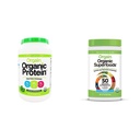 Orgain Organic Plant-Based Protein Powder + Superfoods Greens Power Bundle (1.59lb + 0.62lb)