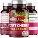 N1N Premium Tart Cherry kivonat kapszula, 200 Veg Caps, 3000 mg, Erőteljes antioxidáns, Közös Egészség és Mobilitás, Non-GMO, Gluten Free, 200 Veggie Caps