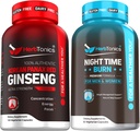 Korean Red Panax Ginseng 1500mg - High Potency Ginseng for Energy, Performance & Immune Support for Man & Women - Éjszakai testsúly kiegészítés Melatoninnal az alvás és a metabolizmus támogatására