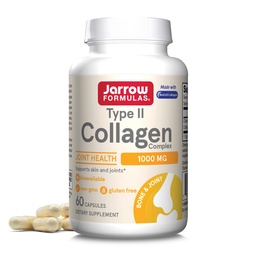 Jarrow Formulas ® Type II Collagen Complex 1000 mg kiegészítők, Skin és Joint Health, 60 kapszula, 30 napos ellátás