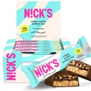 Nick 's Protein Bars Crispy Cookie Chocolate, High Protein, Low Calories, Low Carb, Keto Friendly Snacks No Additive Sugar (Gyűjtőcsomagolás 12 bar x 50g), Crispy Cookie aroma