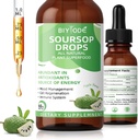 Soursop Graviola folyékony cseppek: 1800mg Prémium antioxidáns támogatás immunrendszeri emésztési relaxáció Alvás Vegan glutén szabad cukor 1 Fl Oz 30 nap ellátás
