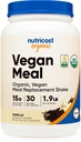 Nutricost Organic Vegan Meal Shake Powder (Vanilla) - Certified USDA Organic, Vegan, and Gluten Free