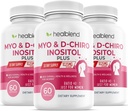 Myo & D- Chiro Inositol Plus Supplement Blend, Hormonális Balance, Egészséges Ovuláció és Teljes Wellness támogatás nőknek, termékenység és terhesség egészség (3 csomag)