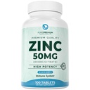 PurePremium Natural Zink 50mg Ergänzungen für Männer/Frauen - GMP-zertifizierte hohe Potenz Vitamin Zink Citrat/Oxide für Erwachsene, Immun Antioxidans, Energieunterstützung - 100 Tabletten