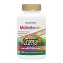 Natings Plus Animal Parade Gold Children 's Multivitamin - Assorted Cherry, Orange & Grape Flavor - 120 rágóképes Animal- Shaped Tablets - Vegetáriánus, Gluten Free - 60 Servings
