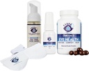 Heyedrate Triglicerid Omega 3 Halolaj, Fűtött szem maszk, Lid és Lash tisztító habzó Tea Fa Mosó Bundle for Eye Health, biztosítja a megkönnyebbülés az irritált szemek