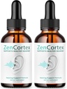 (2 Pack) Zencortex For Tinnitus Relief - Official Formula - Zencortex Drops for Ears, Zen Cortex 24 Tinnitus Drops Folyadék kiegészítés Vélemények, Zen Cortex hallás támogatás Forma, Zencortex Oral (4oz)