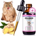 Collagen macskáknak 2 fl.oz, Liquid Collagen macskáknak cseppek, Premium Grass- feed Collagens macskabőr és kabátpótlás, Itch Relief macska allergia immunitás, a szarvasmarha Collagens, Biotin, MSM