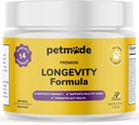 Pulyka Tail Gomba kutyák - Kutya Vitaminok és kiegészítők - Prebiotics & Probiotics for Longevity, Immune Support & Digestion - a Chlorella, Gyermekláncfű Gyökér, E-vitamin & More- 5.3 Oz