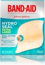 Band- Aid Brand Hydro Seal Adhesive Hydrocholoid Gel Bandages for Wound Care & Buborékcsomagolás Relief, All Cél Vízálló & Zuhanyzó Bizonyíték Buborékcsomagolás Pad, Sterile & Long- Lasting, Extra Nagy, 3