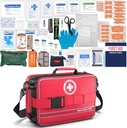 Átfogó elsősegély Kits- Advanced Trauma Kits címkézett kompartmentekkel, Nagy Emergens orvosi készletek autó, Otthon, Kemping és szabadtéri exterior -324Piece Set