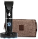 A Szakáll Club Men Travel Bag - Electric Cordless Recharfious Beard & Hair Trimmer - High Power 7000 RPM - 8 Color Guides 45 Unique Trim Lengths - Travel Lock