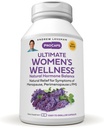 ANDREW LESSMAN Ultimate Women 's Wellness 360 kapszula - Természetesen enyhíti a menopauza tünetek, PMS, Perimenopauza Soy Isoflavones, EGCG, Cranberry, Indole- 3- Cambinol. Könnyen nyelhető kapszula