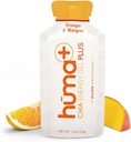 Huma Plus (Double Electrolytes) - Chia Energy Gel, Orange Mango, 24 Gels - Gyomor Friendly, Real Food Energy Gels