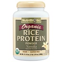 Nutribiotic Certified Organic Rice Protein Vanilla, 1 Lb. 5 Oz. 124; Alacsony szénhidrát Vegan Protein Powder 124; Nyersanyag, Certified Kosher & Keto Friendly 124; Made Without Chemicals, GMO & Gluten While 124; Easy to Digest
