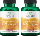 Swanson B- vitamin w / C - Natural Supplement Promoting Stress Relief, Energy Support & Aiding Immune Health - Lehet, hogy támogatja a metabolizmus és az idegek egészségét - (100 kapszula) (2 csomag)