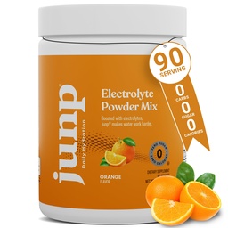 JUNP Electrolytes Powder No Sugar No Carbs, Sweet Tangy Citrus Orange Keto Electrolyte Drink Mix, Kálium & Salt Hydration Powder Electrolites Zero Calorie Sugar Free Electrolyte Powder, 90 szerváció