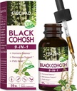 Fekete Cohosh cseppek, növényi kivonat keverék hormonegyensúly, Menopauza támogatás & PMS Relief. 2oz- (Apple Flavor)
