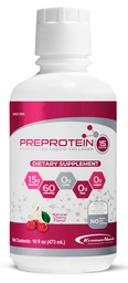 PreProtein 15 ® Folyékony hidrolizált kollagén peptidek fehérje (16 FL Oz) - Sugar- mentes, Cherry Flavor, Amino Acids, Fat Free & Gluten Free Supplement for Bariatary Patients, Heund Recovery, Dialízis