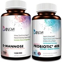 D Mannose Capsules and Probiotics for Women Bundle I Húgyúti Trakt + Vaginal Health Support I UTI and Yeast Infection Control I Vegan, Gluten Free I Made in USA