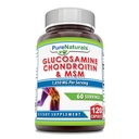 Pure Naturals Glucosamine Chondroitin & MSM Supplementary A124; 1850 Mg per Serving