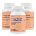 Curist Generic Levocetirizine Dihydrochloride 5mg Bulk (270 tabletta), Allergy Pills, 24 órás Allergia Relief - Allergia Medicine (3 csomag 90 tabletta)
