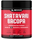 6in1 Shatavari Powder Organic - Keverve Shatavari Root, Bacopa Monnieri, Ashwagandha Root, Vitex Berry, Fenugreek & Black Pepper - Támogatja a fiatalítást, Promotes Energy & Vitality - 4 Oz