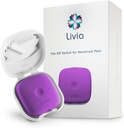 Livia Menstrual Pain Relief Device, Purple - Off- Switch for period Pain - Portable & Discreet - Recharactive, For 12 Hours Battery - Complete Kit with Stick- On Pad - The Go- to Travel Partner