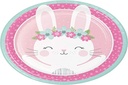 Creative Converting Party Supplies, Bunny Party Paper Plates, Plate vacsora, Multicolor, 8.75 ", 8ct