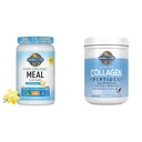 Élet kertje Vegán fehérje por - Nyersorganikus élelmiszer csere Shakes - Vanilla - Borsó fehérje & Grass Fed Collagen Peptides por - íztelen kollagén por nőknek férfi bőr körmök ízesítők
