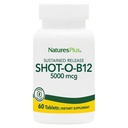 NaturesPlus Shot- O- B12 5000 mcg - 30 Tartós Release Tablets, Pack of 2 - Supports Energy Production & Mood - Vegetáriánus, Gluten Free - 60 Total Servings