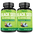 Premium Fekete Seed Oil Softgel kapszula - 2 csomag 60 Counts 500mg - 4 hónap Immunrendszeri, keringési, emésztési, bőr, haj- és testkezelés