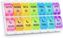 BUG HULL Pill Organizer AM PM Arthritis Friendly, BPA Free Pill Box 2 alkalommal egy nap, Nagy Pill konténer, Heti Gyógyszer Pill Organizer, Pill Case 7 nap vitamin, kiegészítők