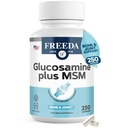 FREEDA Glucosamine MSM - Vegán Közös Rugalmassági és Mobilitási Kiegészítés - Vegetáriánus Glucosamine Shellfish - Támogatja a közös funkciót - Third-Party Tested - (250 kapszula)