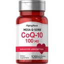 Piping Rock CoQ10 100mg d.m. 124; 120 Softstell. d.m. 124; fekete borssal