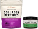 Collagen Peptides & Beyond Greens Wonder124; Hair, Skin, Nail, and Joint Support + Immune Boost, Detox, & Energy