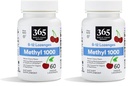 Teljes élelmiszerpiac, Metil B- 12 Lozenges 1000mcg, Cherry Flavor, 60 ct (2 darabos csomag)