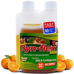 1500mg folyékony glükozamin & Chondroitin - magas koncentráció Fast- Absorbing Formula Orange Flavor Segíti a közös & porc egészség - a fehér Willow Bark, Manganese & Boswellin (32 napos ellátás)