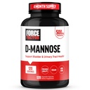 FORCE FACTOR D Mannose, D-Mannose 500mg kiegészítés a nők és férfiak vizelési tract egészségének támogatásához, húgyhólyag kontroll kiegészítők, Premium Quality, Vegan, Non-GMO, 120 kapszula