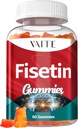 Fisetin Ergänzungen 500mg - Gummy-Ergänzung, Leistungsstarke Antioxidantienmischung für zelluläre Gesundheitsunterstützung - Vegan & Non-GMO-Formel mit Flavonoiden & Pflanzenextrakten, Boost Kognitive Funktion, 60 Gummie