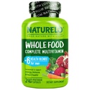 NATURELO Men's Multivitamins - Whole Food Multivitamin for Men, 240 Caps | Vitamins, minerals, vegetarian capsules, energy, brain, heart, eye health*