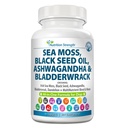 Sea Moss kutyáknak 750mg Fekete Vetőmagolaj 500mg Ashwagandha 250mg Turmic 250mg Bladderwrack 250mg Gyermekláncfű 250mg & C-vitamin D3 Elderberry Manuka Yellow Dock 90 tabletta