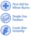 Globe First Aid Burn Gel Aloe 0.9g Packets-szel, (144-es doboz) Advanced First Aid Gel for Ideiglenes Relief of Minor Burns, Cuts, and Scrapes