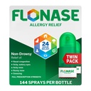 Flonase Allergy Relief Nasal Spray, 24 órás nem fulladásos allergia orvoslás, mért orrspray - 144 Spray (Pack of 2) - Fall and Seasonal Allergy Relief