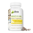 Jiva Botanical Shatavari kapszula nőknek - 1 200 mg Organic Shatavari por a hormonális egyensúlyhoz, Női Reprodukciós Egészség és Menopauza támogatás - Non-GMO, Vegan, Gluten- Free - 60 kapszula