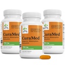 Terry Natural CuraMed 750 mg - Antioxidáns kiegészítés a Brain & Heart Health-hez - Kiegészítés a High- Potency Curcumin Complex-szel - Vesész, Máj és Immunrendszeri egészségügyi támogatás - 120 Softgels (3-as csomag)