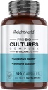 WeightWorld Bio Cultures Complex - probiotic for Women & Men - Third-Party Lab Tested - 120 Vegan Capsules (2 hónapos ellátás) - 60 milliárd CFU 20 probiotikus Strains - Vegan, Non-GMO & Gluten- Free