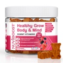 Egészséges Grow Height Growth Gumies Gazdag kalcium, Vitamins C, D3, K2, L- Arginine, Ashwagandha, és mások, Boost Bone Health & Immunity, Multivitamin, gyerekeknek 5 +, Teens és felnőttek.